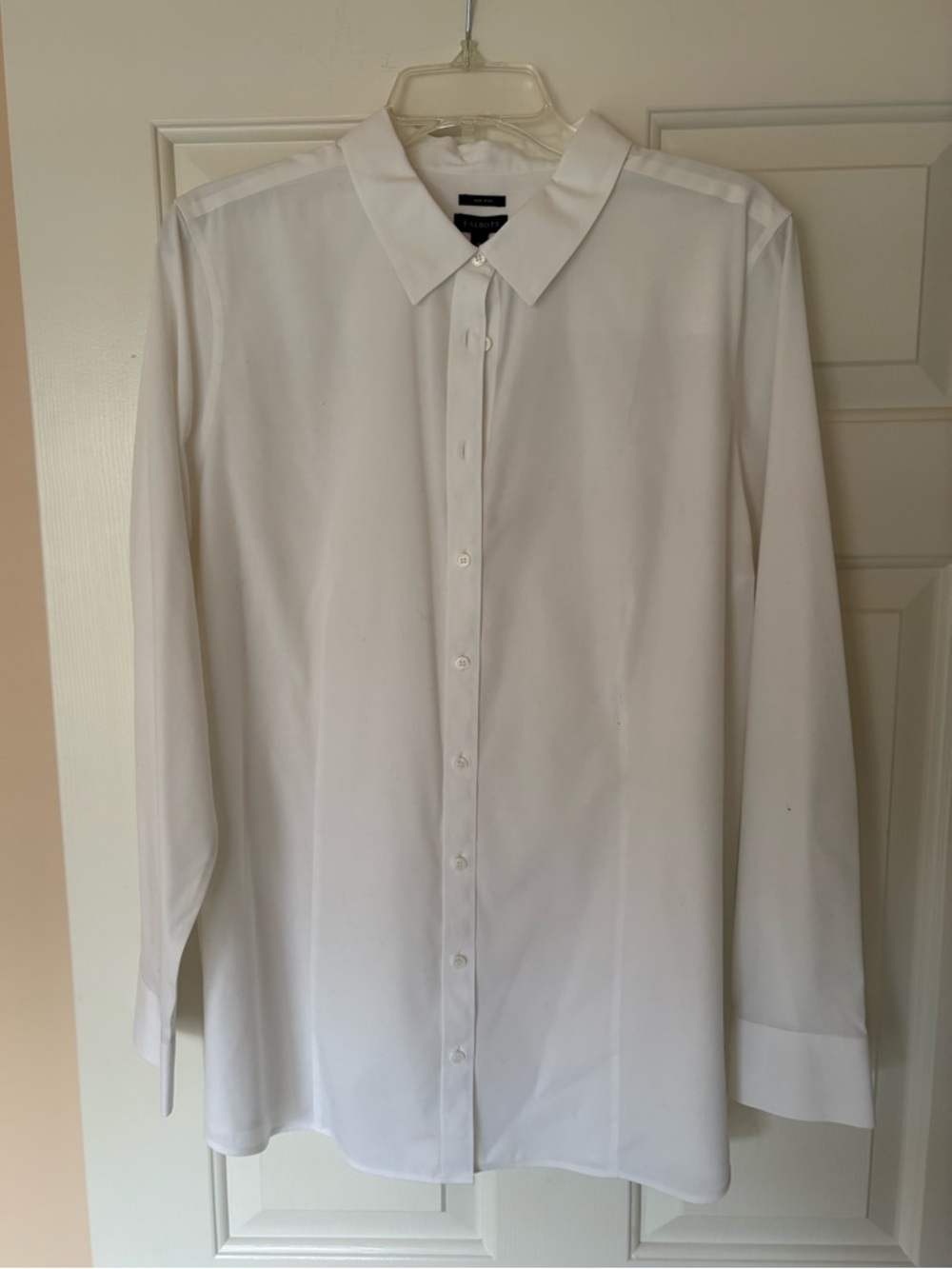 Talbots White No Iron Women's Button-Front Dress Shirt - Picture 2 of 5